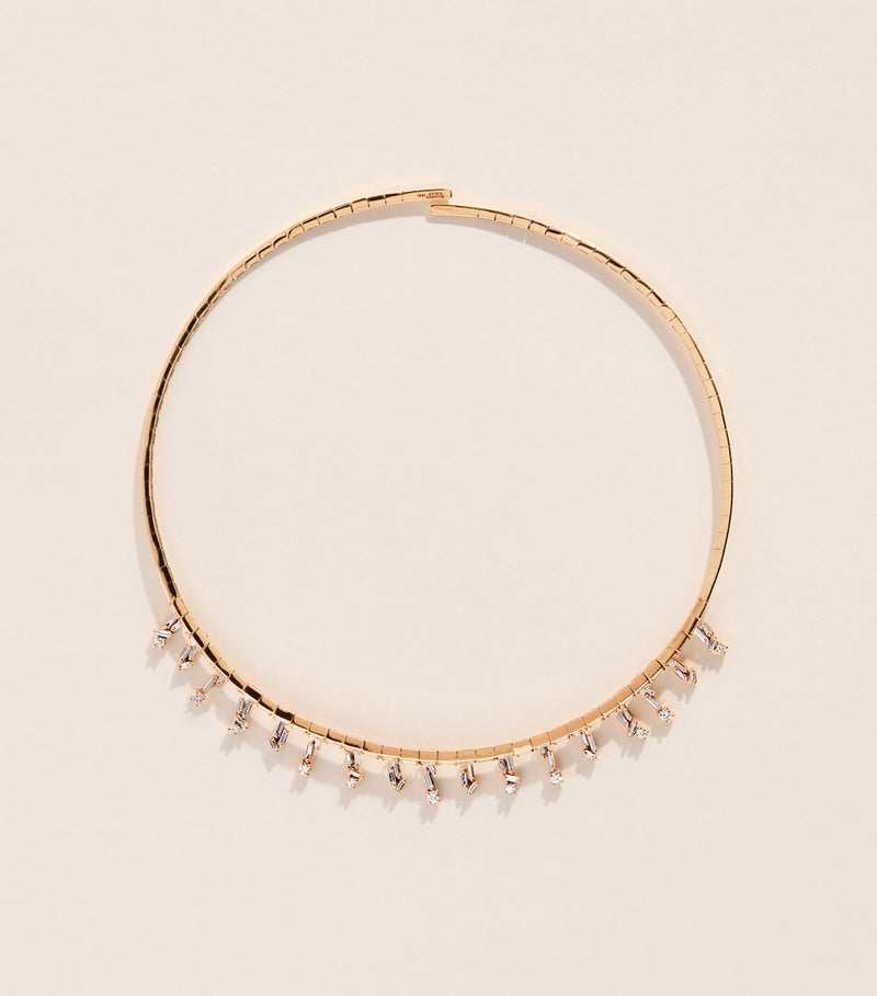 Suzanne Kalan rose gold and diamond choker, imported from the UK