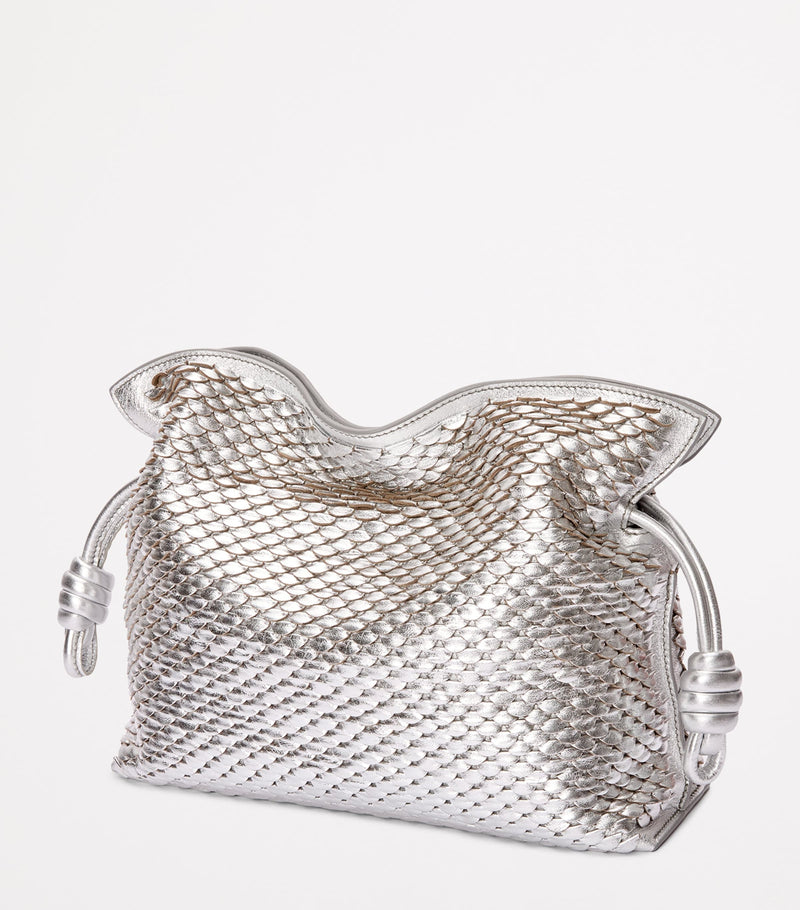 LOEWE Flamenco clutch brown leather scales - British product