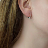 Revere 9ct white gold huggie hoop earrings 13mm, imported from the UK