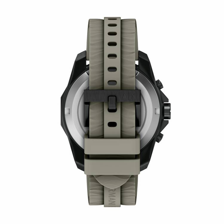 Armani Exchange watch grey silicone strap AX1971, UK version