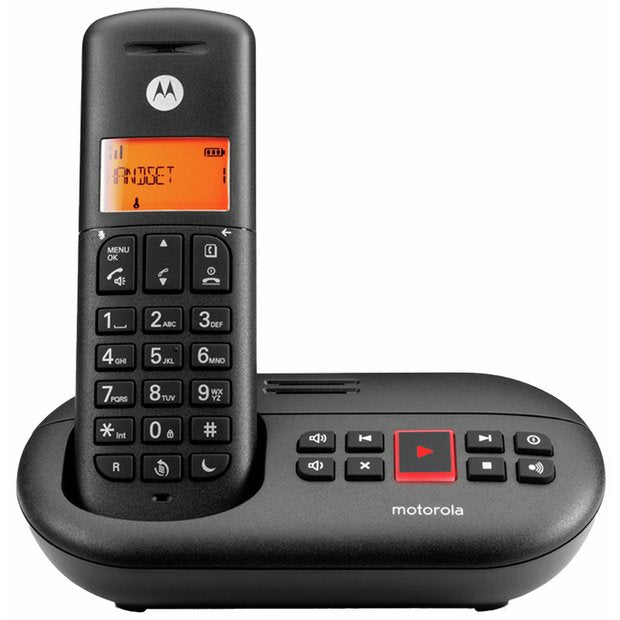 Motorola E211 cordless telephone with answering machine - British product