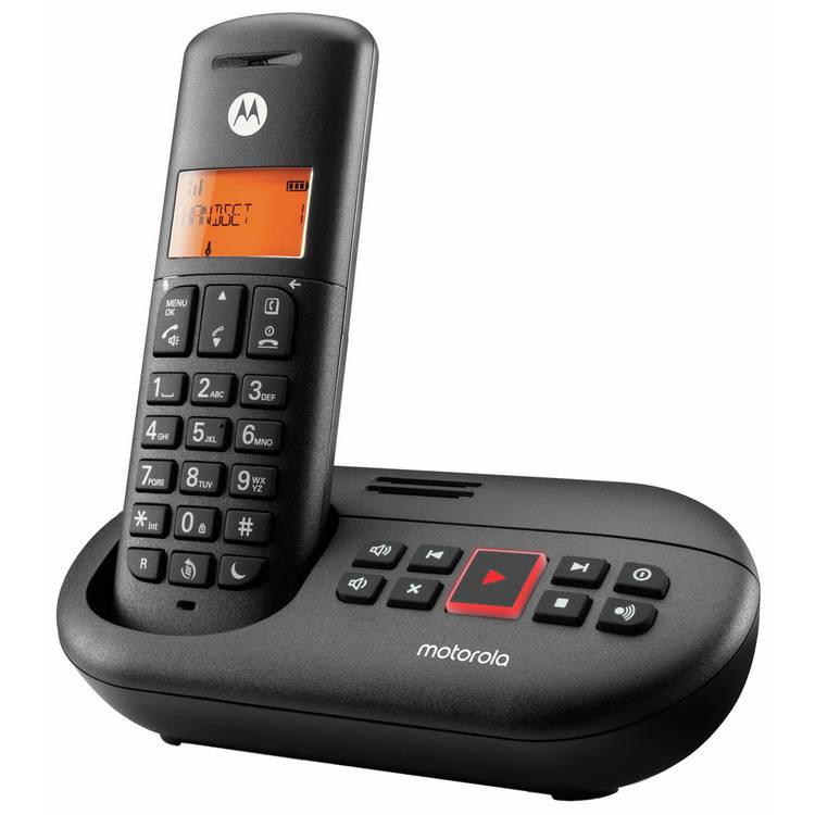Motorola E211 cordless telephone with answering machine - British product