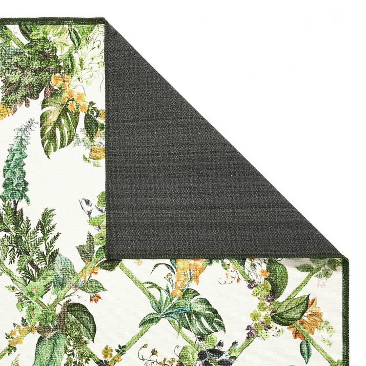 Laurence Llewelyn Bowen Cotswold Fantasia white flatweave runner 61x230cm (British brand)
