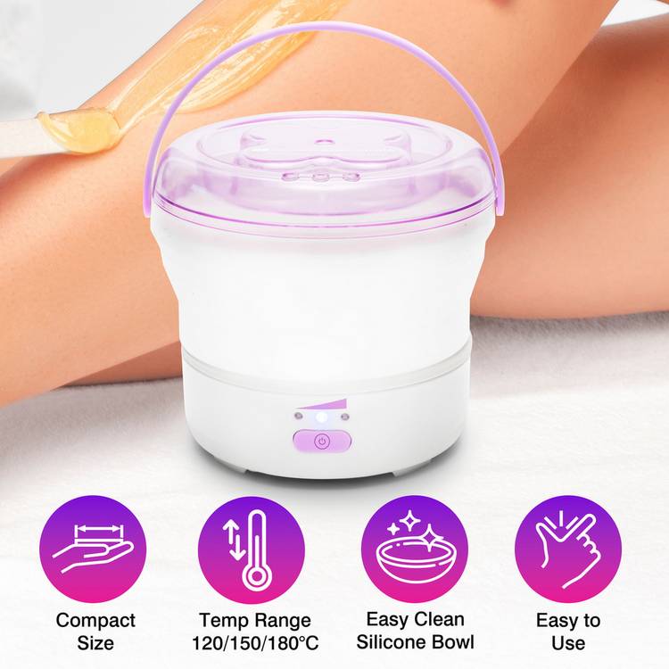 Rio Go Smooth hard wax heater kit with stripless wax beads - British product