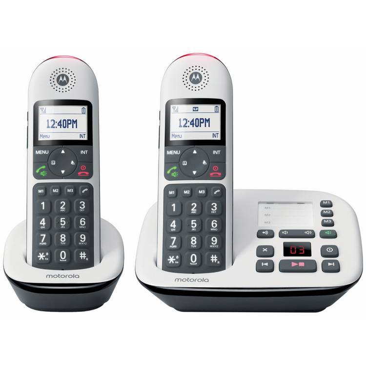 Motorola CD5012 twin cordless telephone with answer machine (British brand)