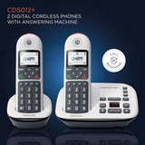 Motorola CD5012 twin cordless telephone with answer machine (British brand)