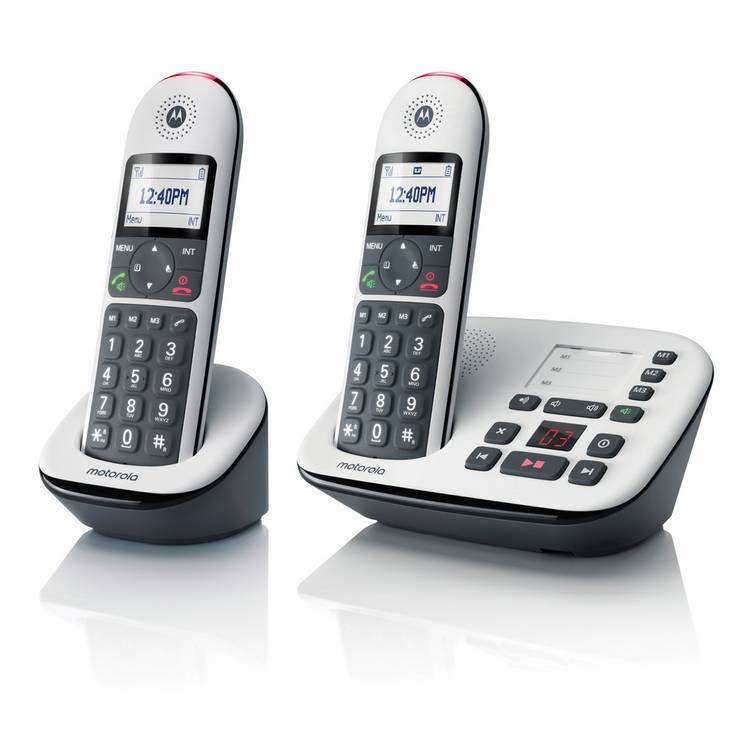 Motorola CD5012 twin cordless telephone with answer machine (British brand)