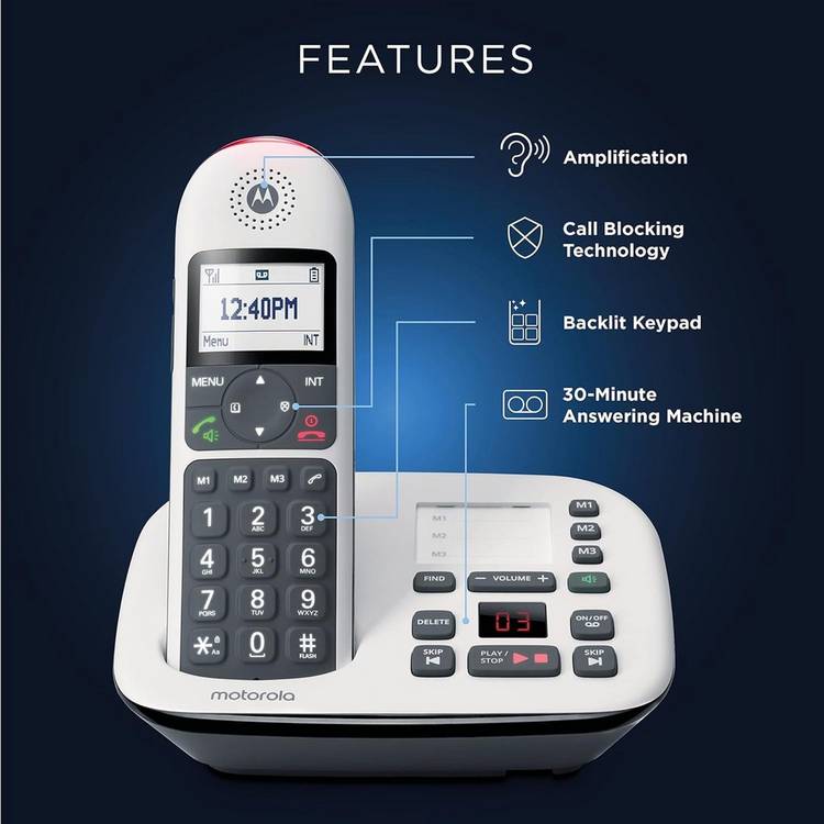 Motorola CD5012 twin cordless telephone with answer machine (British brand)