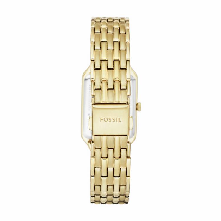 Fossil Raquel gold-toned stainless steel bracelet watch, imported from the UK