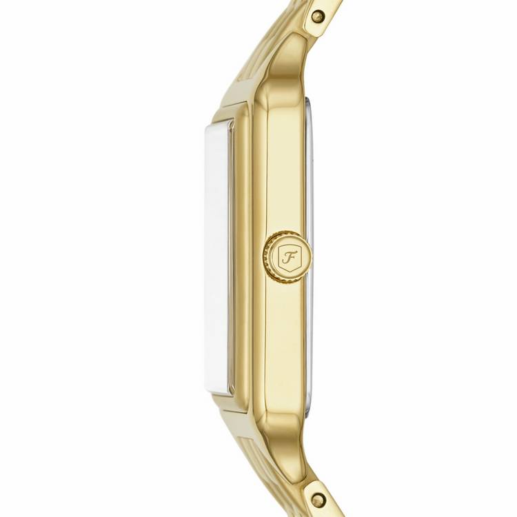 Fossil Raquel gold-toned stainless steel bracelet watch, imported from the UK