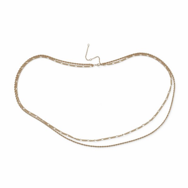 Revere gold tone multi chain belly chain (British brand)