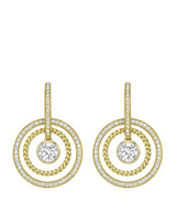 Harrods Boodles Yellow Gold and Diamond Roulette Double-Hoop Earrings- Buy online at McGrocer