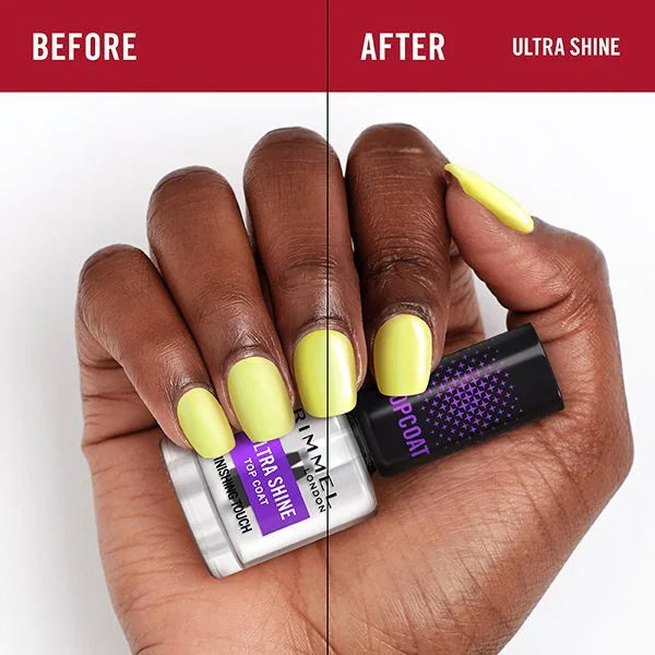 Rimmel Ultrashine Top Coat 12ml, imported from the UK