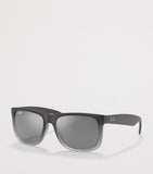 Ray-Ban Justin classic square sunglasses mirrored lenses, UK version