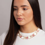 Revere crystal necklace with curb chain - British product