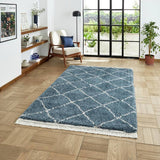 Argos Think Rugs Boho Blue Shaggy Rug 120x170cm- Buy online at McGrocer