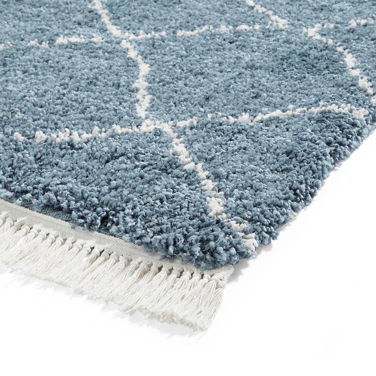 Think Rugs boho blue shaggy rug 120x170cm (British brand)