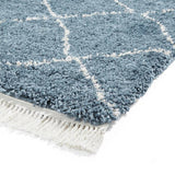 Think Rugs boho blue shaggy rug 120x170cm (British brand)