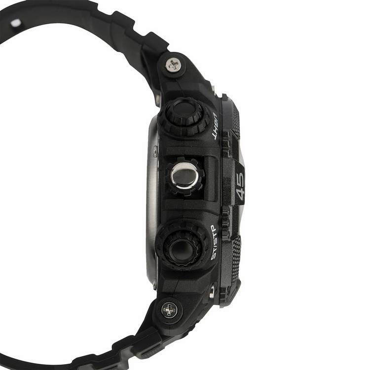 Sekonda men's digital sports watch with black plastic strap - British product
