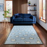 Argos Scion Canter Mist Blue Flatweave Rug - 76x150cm- Buy online at McGrocer