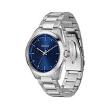 Hugo SEAM blue dial stainless steel watch, imported from the UK