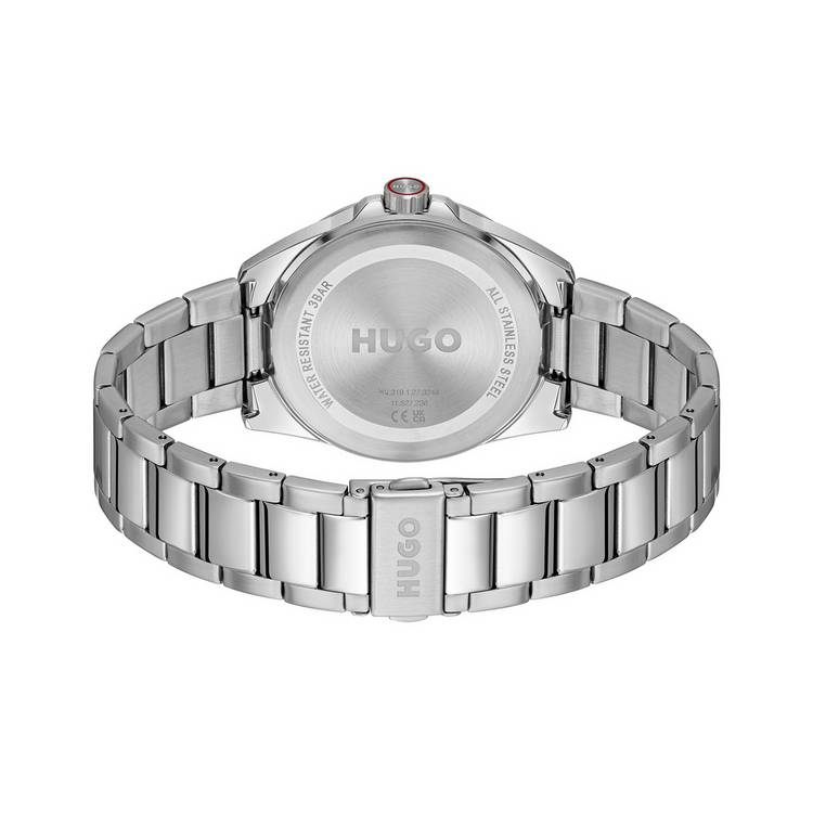Hugo SEAM blue dial stainless steel watch, imported from the UK