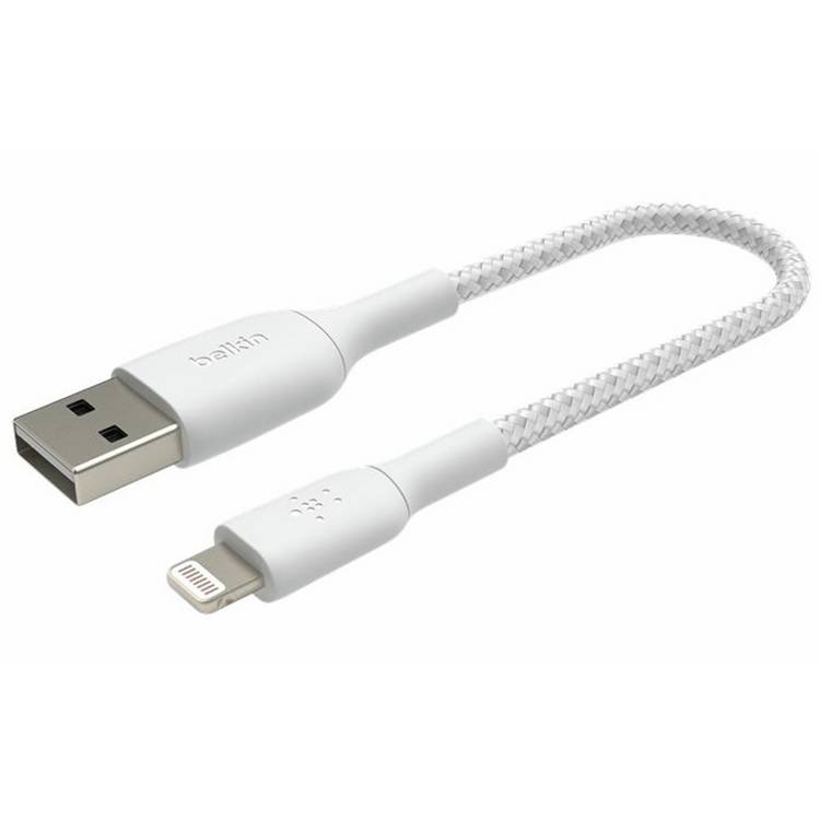 Belkin braided Lightning cable white 0.15m, UK version