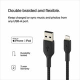 Belkin braided Lightning cable white 0.15m, UK version