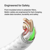 Belkin braided Lightning cable white 0.15m, UK version