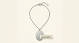 Vivienne Westwood rhodium-plated brass crystal pendant necklace, imported from the UK