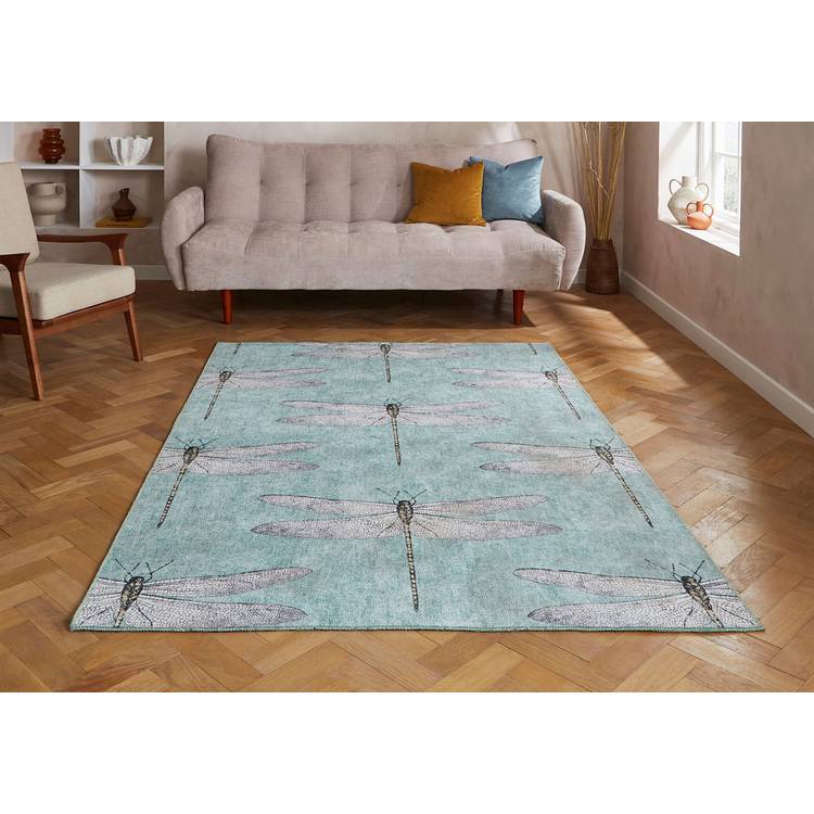 Harlequin Demoiselle blue flatweave rug 120x170cm (British brand)