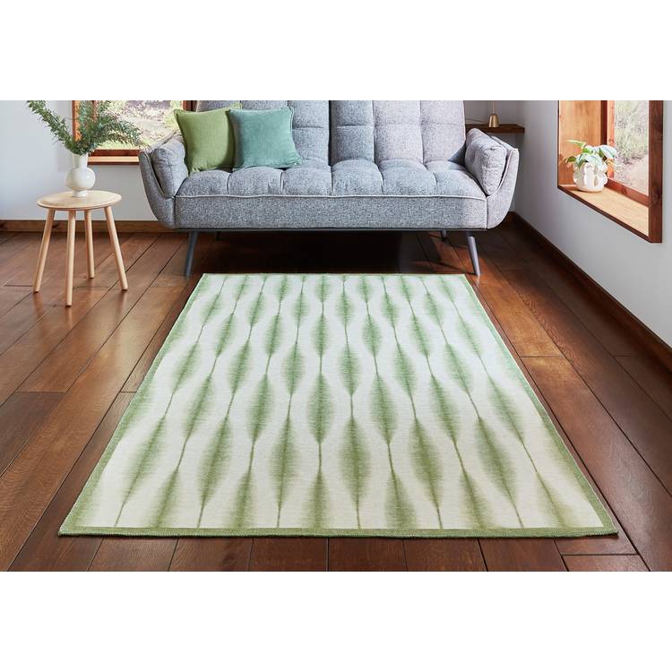 Scion Kasuri flatweave rug sage green 76x150cm - British product