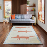 Argos Scion Mr Fox Terracotta Flatweave Rug - 76x150cm- Buy online at McGrocer