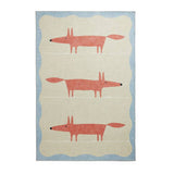 Scion Mr Fox terracotta flatweave rug 76x150cm, imported from the UK