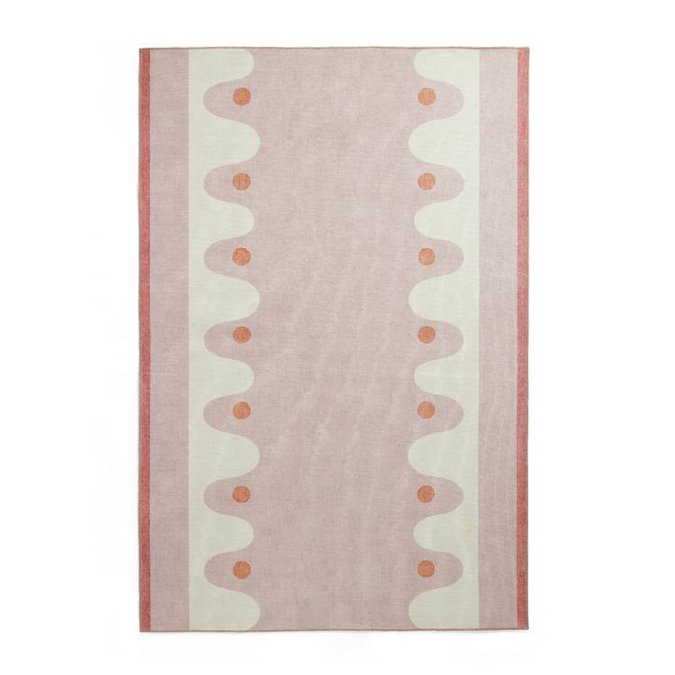 Scion Oakham blush pink flatweave rug 120x170cm, imported from the UK