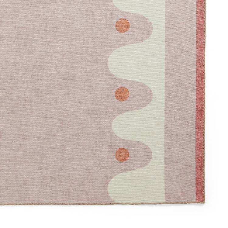 Scion Oakham blush pink flatweave rug 120x170cm, imported from the UK
