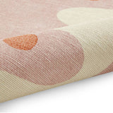 Scion Oakham blush pink flatweave rug 120x170cm, imported from the UK