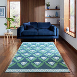 Argos Scion Tulip Trellis Midnight Blue Flatweave Rug 120x170cm- Buy online at McGrocer