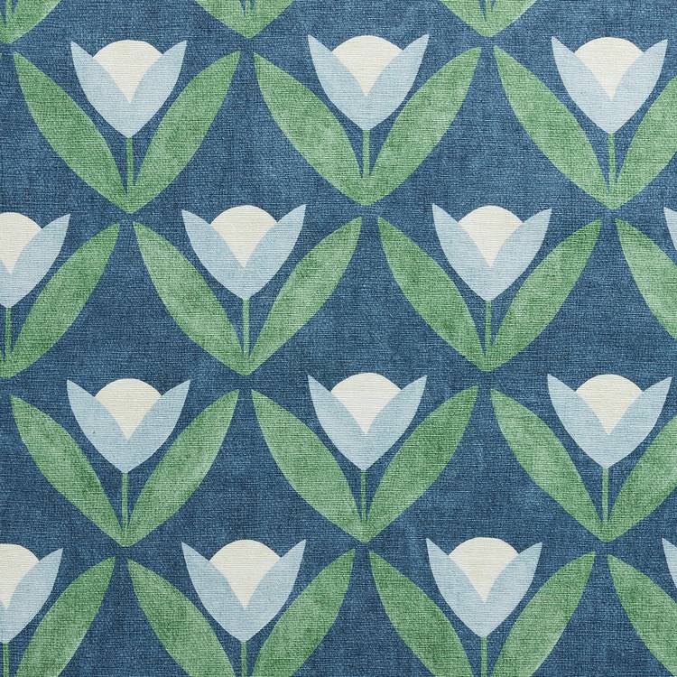 Scion Tulip Trellis flatweave rug midnight blue 120x170cm British product