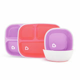 Munchkin toddler plate and bowl set pink purple - British product