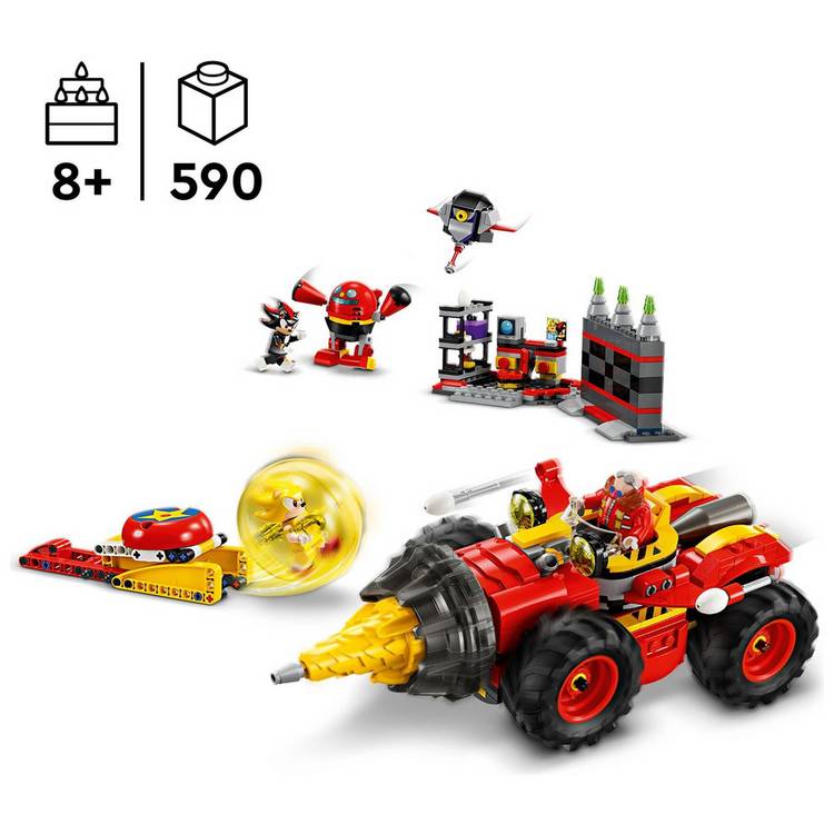 LEGO Sonic vs Egg Drillster building set 590 pieces - British product