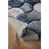Origin 3D Scallop short pile rug 120x170cm, imported from the UK