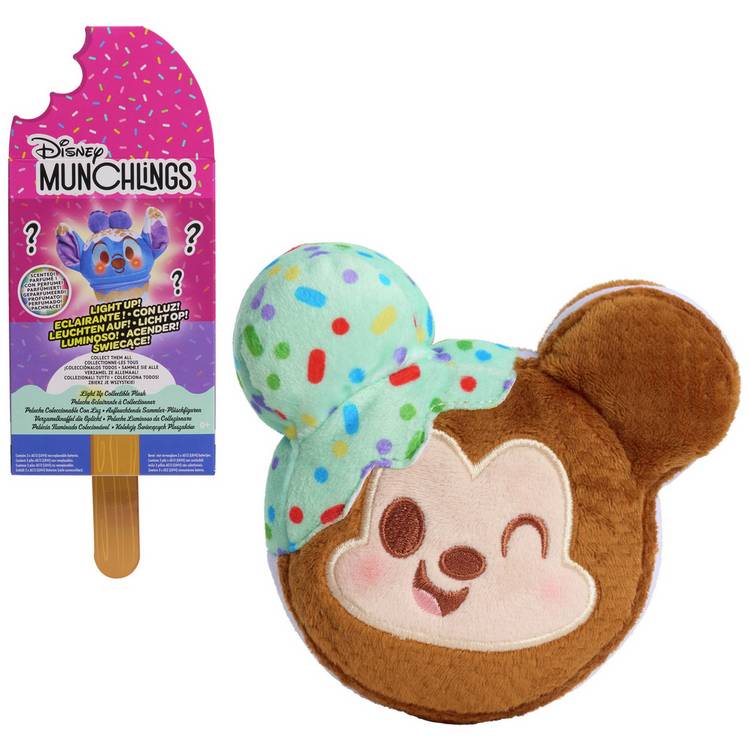 Disney Munchlings Light-Up plush toy ice cream carton (British brand)