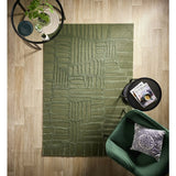 Origin green short pile rug 120x170cm - British product