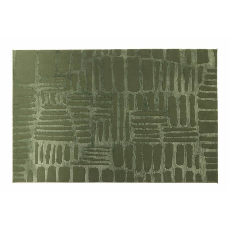Origin green short pile rug 120x170cm - British product