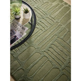 Origin green short pile rug 120x170cm - British product