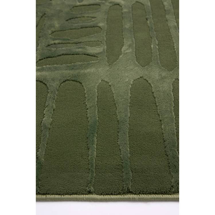 Origin green short pile rug 120x170cm - British product