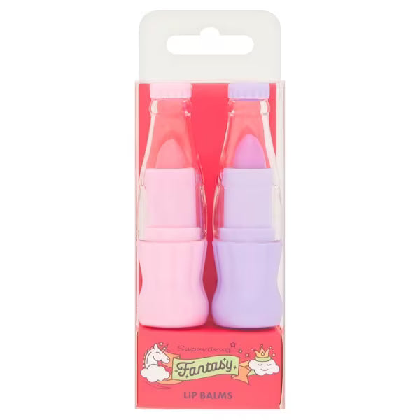 Fantasy Milk Bottle Lip Balm Duo Pink Purple - British product