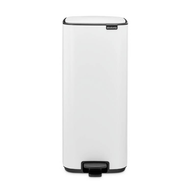 Brabantia Bo white pedal bin 30 litre, UK version