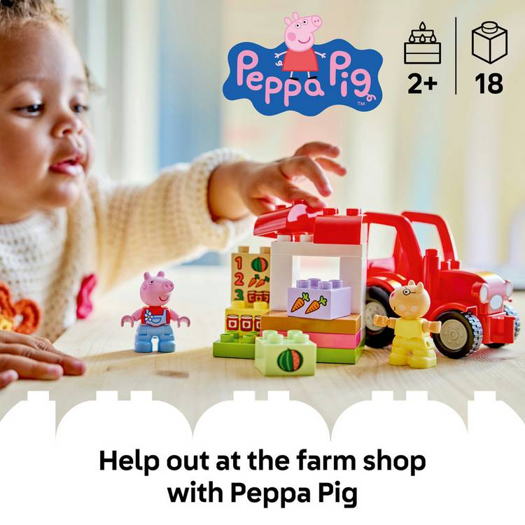 LEGO Duplo Peppa Pig tractor and market set 10468, UK version